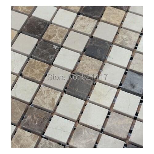 Mixed Color Mosaic, Home Improvement Marble Stone Mosaic tiles,Retro Style Mosaic Tiles, Floor Mosaic, Free Shipping, wall tiles