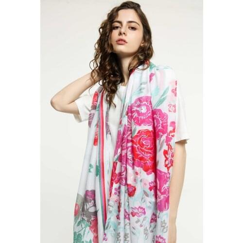 2019 New Fashion Floral Pattern Cotton Fringe Scarves Shawls Muslim Flower Silver Foil Wrap Scarf Muffler Hijab Free Shipping