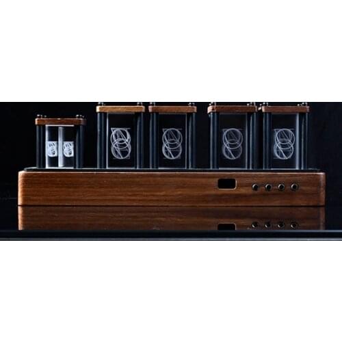 2021 New Time tube Glow tube Quasi-glow tube clock LED digital solid wood night light