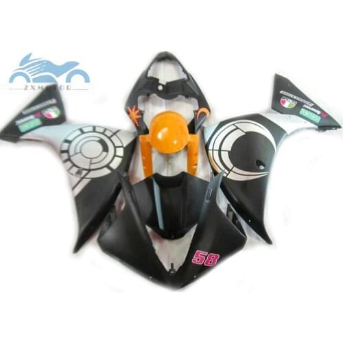 Upgrade your Injection fairing kit fit for YAMAHA 2009-2014 YZF R1 YZFR1 09-14 aftermarket ABS fairing kits yellow white AD37