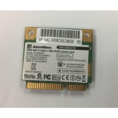 Wholesale New Wireless Card For Ralink RT3090BC4 AzureWave AW-NB041H Wifi For Bluetooth 3.0 Half Mini Card
