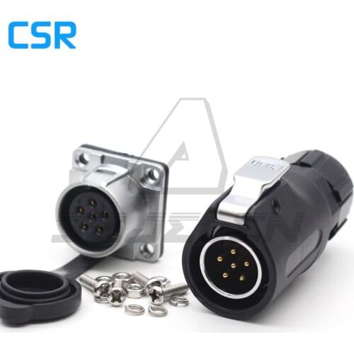 XHP20 series, Industrial waterproof connector 6pin , Panel Mount Connector, Plug and socket