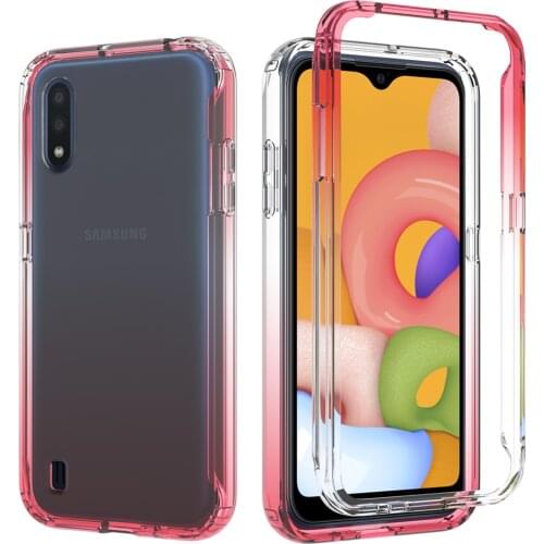 Transparent Clear Case for Samsung Galaxy A01 SM-A015F Silicone Phone Bag Shockproof Hard Protective Cover for Samsung A01