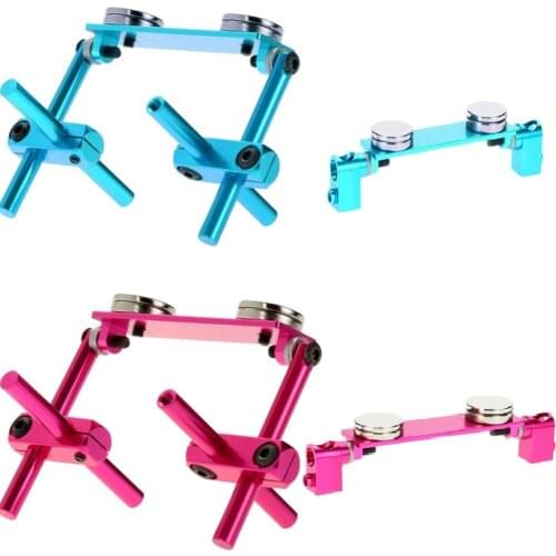 Adjustable Angle Aluminum Magnetic Stealth Invisible Body Post Mount Kit For 1/10 Tamiya tt-01 tt-02 Upgrade DIY Parts Blue/Pink