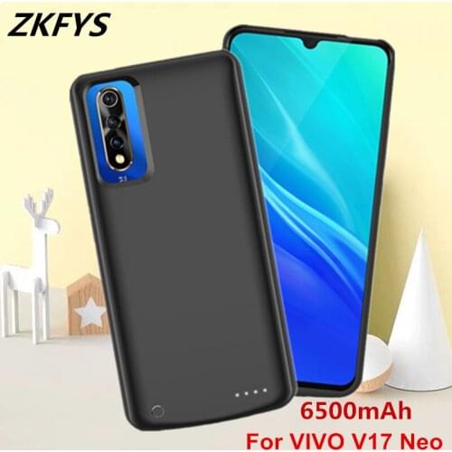ZKFYS Battery Charger Cases for VIVO V17 Neo Battery Case 6500mAh Portable Backup Power Bank Cover for VIVO Y7s Charging Case