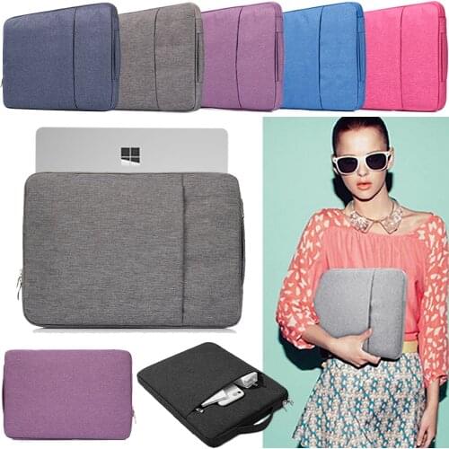 Laptop Pouch Sleeve Bag for Microsoft Surface 2/3/RT/Book 1/2/Laptop 1/2/3/Pro 2/3/4/6/7/X Waterproof Zipper Computer Bag