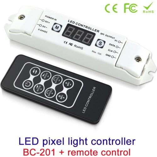 LED Pixel SPI Strip Controller RGB RGBW Dimmer Digital Addressable Control 2801 2811 2812 8806 IC Tape Strip Lights DC5V-24V