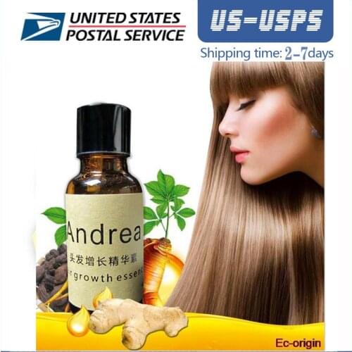 Andrea Hair Growth Serum Oil Herbal Keratin Fast Hair Growth Alopecia Loss Liquid Ginger Sunburst Yuda Pilatory Oil
