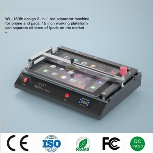 WYLIE WL-1808 2 in 1 Mobile Phone Screen Removal Device Is Suitable For 15 inch Pad Flat Panel Heating Frame Screen Removal