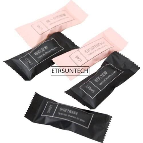Thicken Characters Series Black & Pink Nougat Wrapper Elegant Alumium Foil Sweets Bags 4*9.5cm