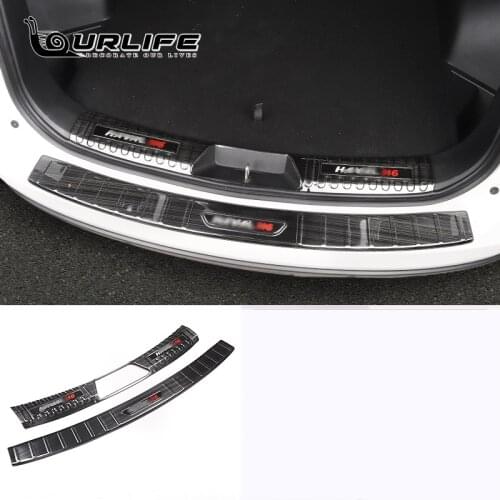 High Quality 304 Stainless Steel Car Styling Rear Bumper Protector Sill Trunk Guard Tread Plate For Haval H6 3TH 2021