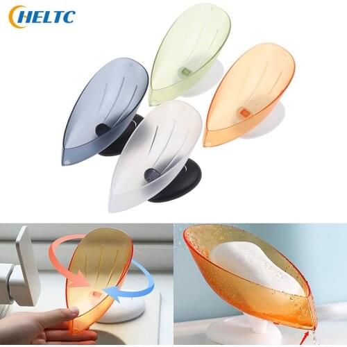 Leaf Shape Soap Box Bathroom Soap Holder Dish Storage Plate Tray No Water Bathroom Soap Holder Case Supplies Bathroom Gadgets