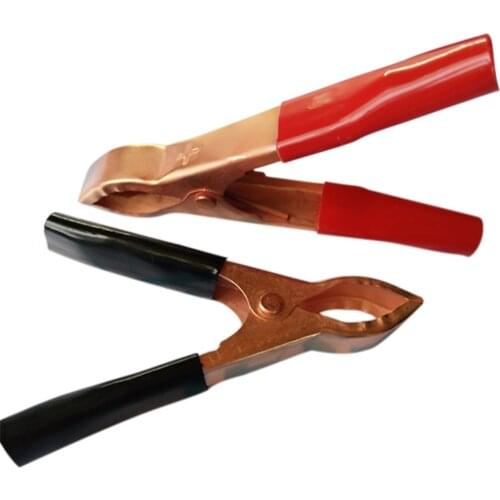 2 Pcs 30A 70mm Crocodile Car Caravan Van Battery Test Lead Clips Alligator Clips Tools M8617