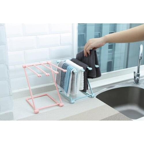 1PC Home Storage Racks Bathroom Foldable Towels Storage Racks Kitchen Drain Cup Racks Creative Home Accessories OK 0650