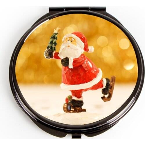Custom Printing Logo Christmas Gift Compact Pocket Mirror 10/Lot
