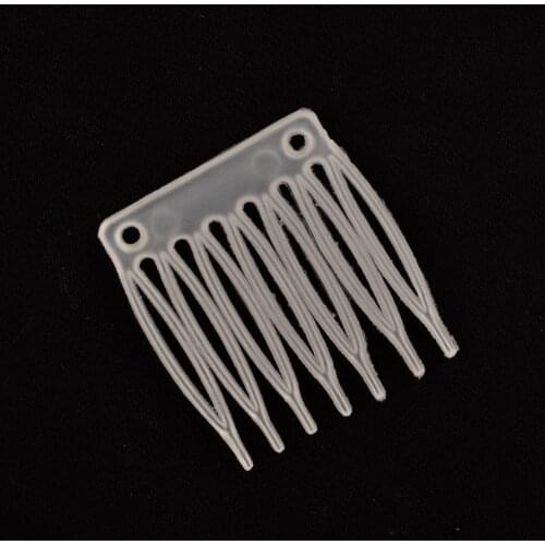 100pcs 3x3.5cm transparent handmade comb 7 tooth plastic headwear hair accessories women white clear plastic hair comb findings