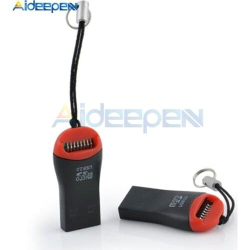 2Pcs/lot USB 2.0 Micro SD SDHC TF Flash Memory Card Reader Writer Mini Adapter For Laptop