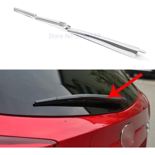 3PCS Chrome Rear Trunk Window Wiper Arm Blade Cover Trim For Mazda CX-5 CX5 2017-2019 ABS Car Styling Accessories