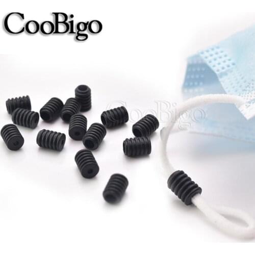 50PCS Silicone Cord Locks Toggles Drawstrings Adjustable Lanyard Buckle Elastic Cord Adjuster Non Slip Stopper button