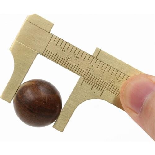 80mm Mini Brass Sliding Ruler Double Scales Metal Vernier Caliper Gauge Micrometer Precision Measurement Tool for Office School