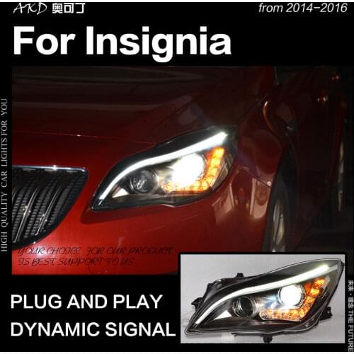 AKD Car Styling for Opel Insignia Headlights 2014-2017 Insignia LED Headlight LED DRL Hid Head Lamp Bi Xenon Accessories