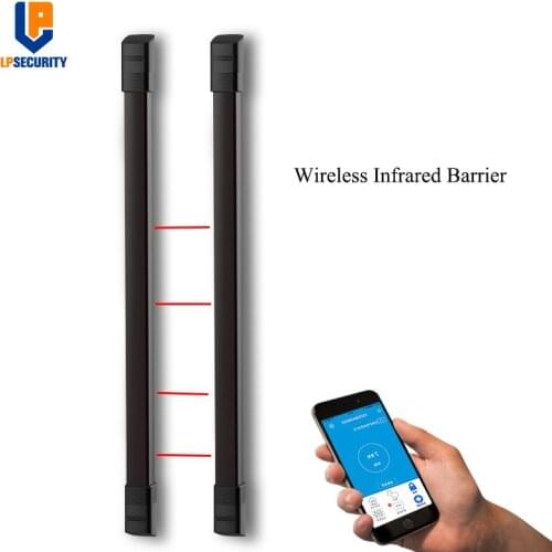 Wireless Active Infrared 4 Beam Sensor IP66 waterproof 4 beams wireless 433MHz Infrared barrier fence IR beam Sensor 10M
