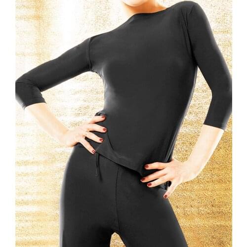 Latin dance practice level collar 3/4 sleeve blouse T16008