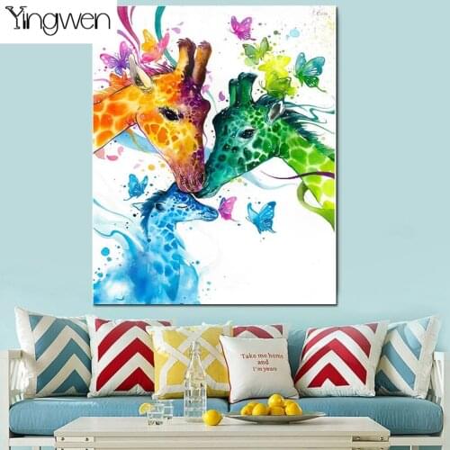 Boutique Animal Cartoon Colorful Giraffe Diamond Painting Full Drill Cross Stitch 5D Diy Embroidery Mosaic European Home Decor