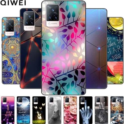 For vivo V21 5G Case Painted Soft TPU Silicone Back Cover for Vivo V21 5G 2021 V 21 6.44'' Phone Cases for Vivo V2050 Fundas