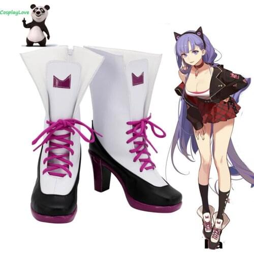 FGO Fate Grand Order BB Moon Girlfriend Black White Cosplay Shoes Long Boots Leather CosplayLove