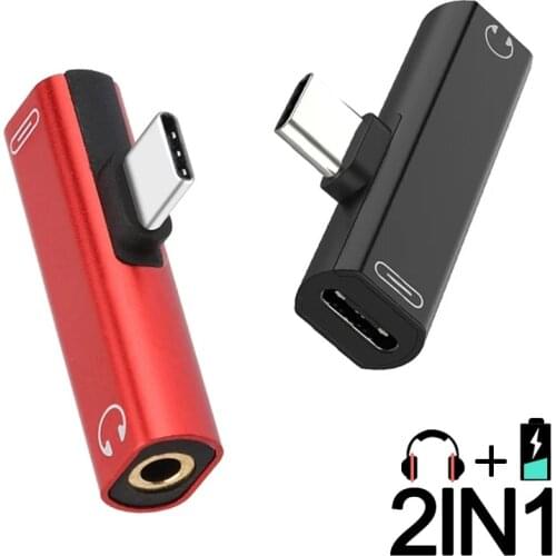 2IN1 Type C To 3.5mm Jack Earphone Charging Cable Converter USB 3.0 to Type C OTG Adapter for MacbookPro Xiaomi Huawei Type-C