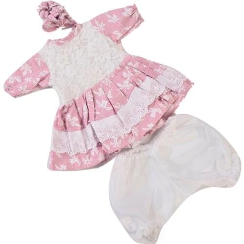 KEIUMI Fantasy Baby Girl Dress Suit 17 Inch Reborn Baby Doll New New Year Party Baby Clothes For Reborn Dolls