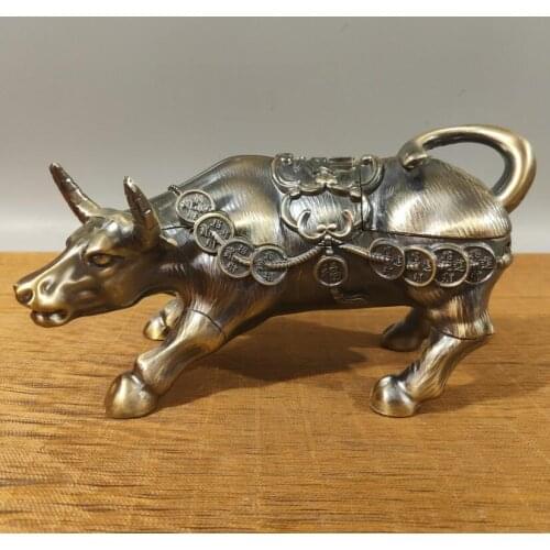 China seiko recruit wealth cow ashtray crafts statue
