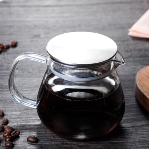 Espresso Coffe Percolator Borosilicate Glass Coffee Pot with Lid Pour Over Coffee Maker Portable Drip Kettle Tea Pots