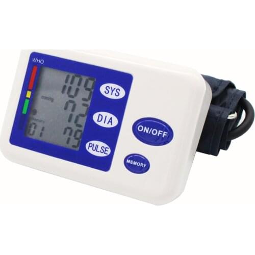 Health Care Digital Automatic Upper Arm Blood Pressure Equipped With Adaptor Monitor Blood Pressure Gauge Blue Blood Pressure