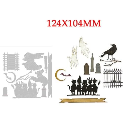 Halloween Wizard Metal Cutting Dies Scrapbooking Stencil for Album Paper DIY Gift Card Decoration Embossing Dies New 2021