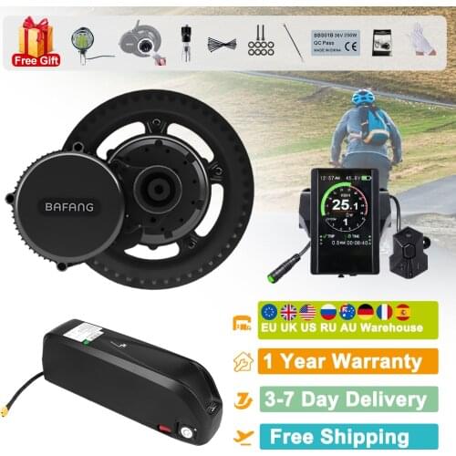 Bafang Mid Drive Motor Kit 750W Electric Bicycle Conversion Kits 8fun BBS02B for eBike Central Engine with Display for MTB Bike
