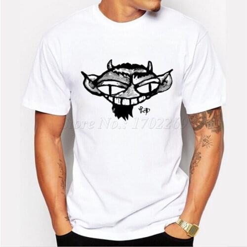 Asian Size new fashion PLOID Devil Head design men t shirt short sleeve casual cool tops retro printed cartoon hipster funny tee