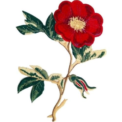 New Cute Colorful Rose Floral Applique Flowers Patch Embroidered Sew on Clothes Bags Handmade DIY Craft Ornament Fabric Sticker