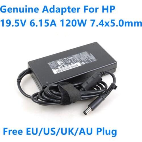Genuine 19.5V 6.15A 120W 7.4x5.0mm HSTNN-LA25 HSTNN-DA25 AC Adapter For HP Envy DV4 DV6-7301TX DV7-7300SG X18 Laptop Charger