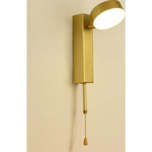 Modern Gold Led Wall Lamp Nordic Sconce Bedroom Living Room Aisle Creative Art with USB Cable Bedside Mirror Lampara Decor Light