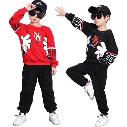 Kids Sets Boys' Suit Autumn New Handsome Casual Childrens Long-sleeved Sports Sweater Two-piece Sets 4 -6 8 10 12 14 Ages