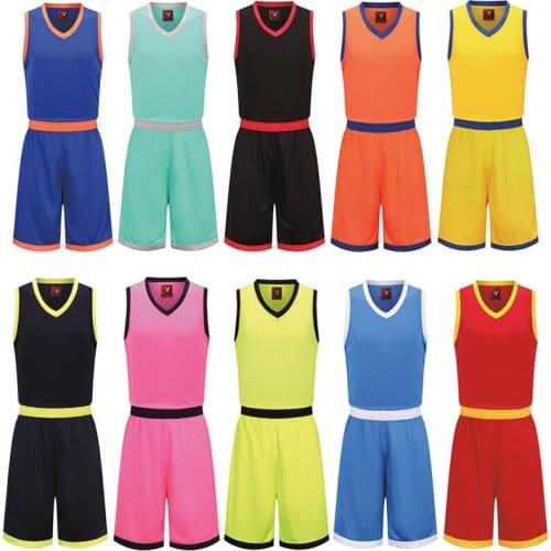 High quality red Men Basketball Set Uniforms kits Sports clothes kids basketball jerseys college tracksuits DIY Customized name