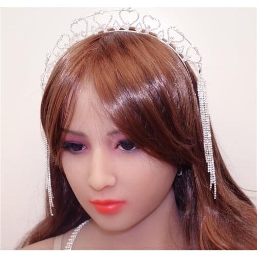 Trendy Silver Color Rhinestone Love Crystal Queen Headband Wedding Tiara Women Beauty pageant Bridal Hair Accessories Jewelry