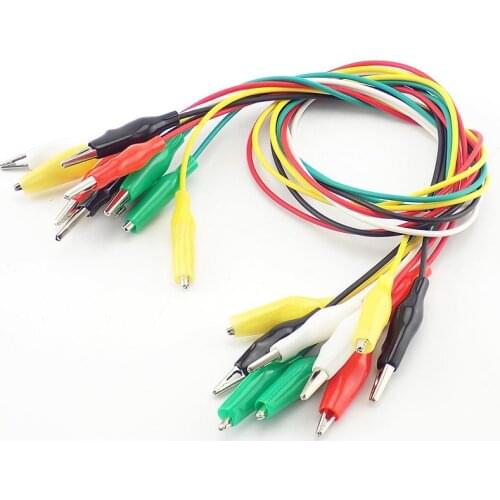 1/5/10 Pcs Electrical DIY Alligator Clips Test Leads Cable Test Jumper Wire Crocodile Clips Electric Double-ended Roach Clip