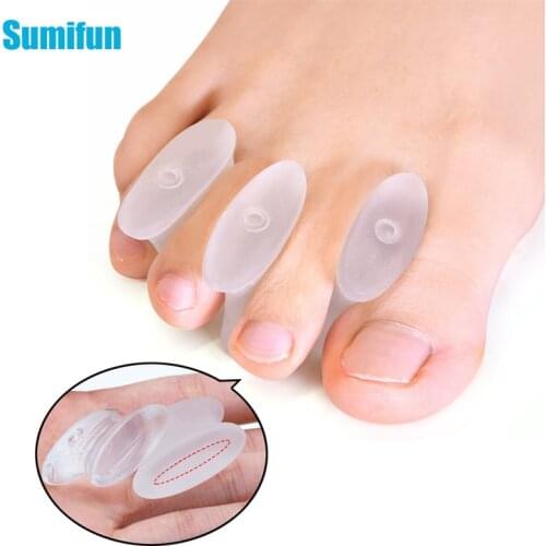 10Pcs Size L Soft Transparent Silicone Toe Separator Hallux Valgus Bunion Toe Corrector Straightener Spacer Foot Care Tool D2976
