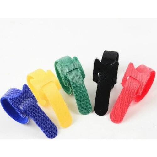 100pcs 5 Colors can choose Magic tape wiring harness/Magic cable tie/ Tie cord Computer cable Earphone Winder Cable ties