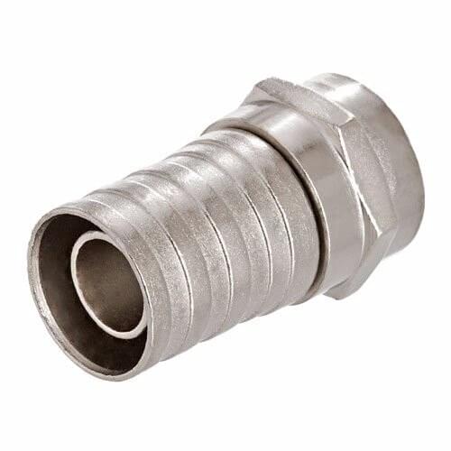 100pcs x RG6 Connector Crimp on F type Coax Coaxial Cable TV Satellite adapter