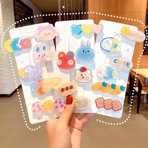3PCS/Set New Girls Cute Cartoon Ice Cream Hair Clips Kids Sweet Lovely Hairpins Headband Barrettes Fashion Hair Accessories 2021