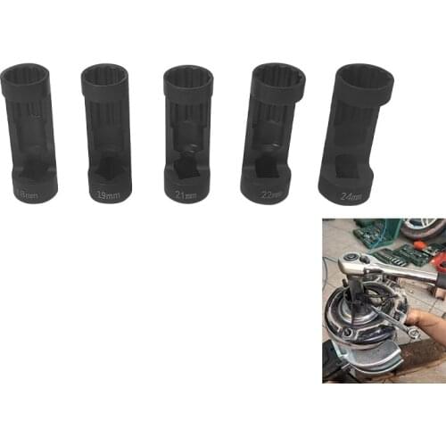 5PCS Car Special Repair Tools 6496 Strut Nut Shock Sleeve Removal Tool 12 Point Sockets 1/2 Drive 18-24MM Car Accessories